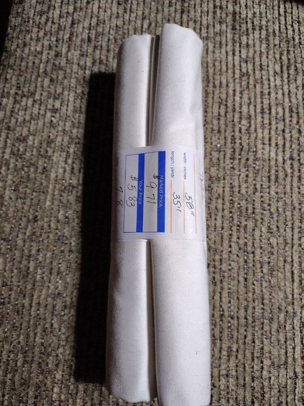 Fabric Remnant Type, Size, Color, Material And Manufacturer Varies See Pictures